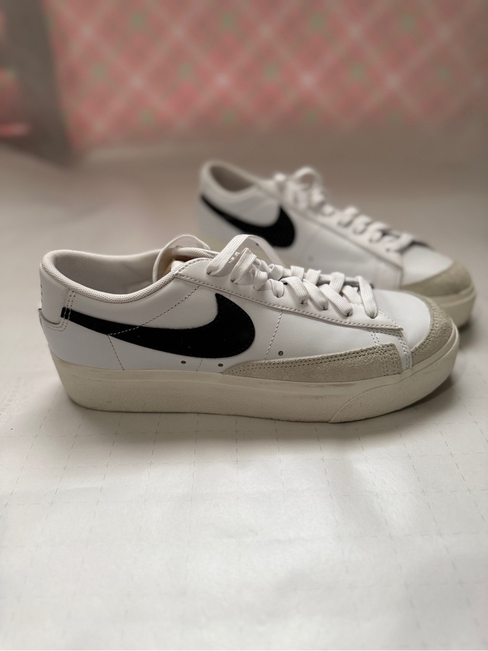 Nike Women's White and Black Low-Top Athletic Sneakers - Picture 2 of 4